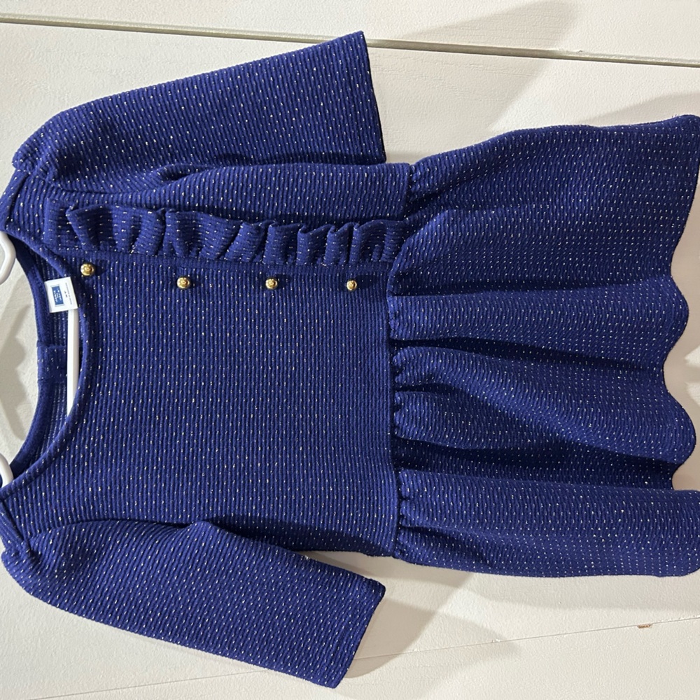 Janie and Jack Girls Toddler blue dress size 2t